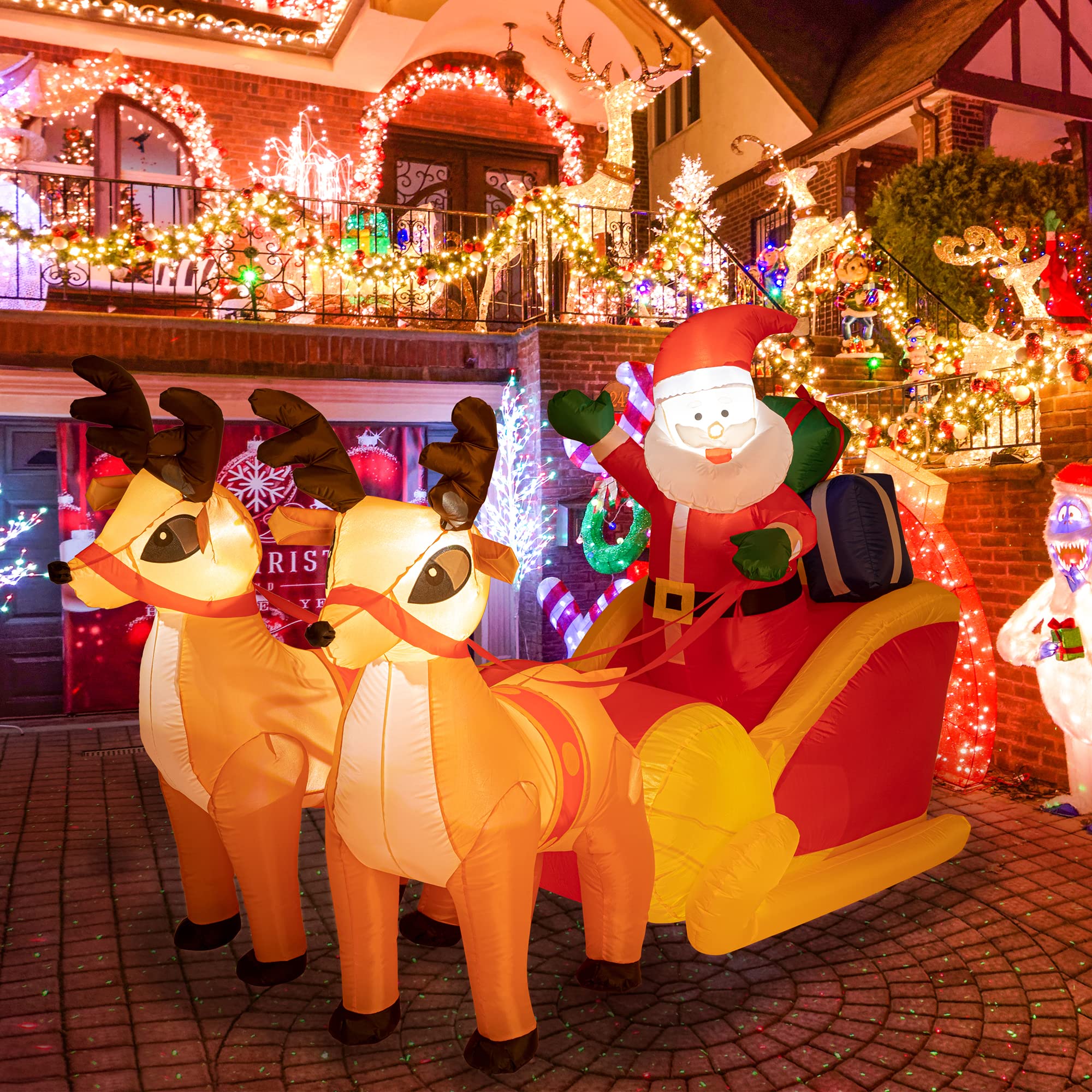 Amazon.co.jp: Sunnyglade 4.5 x 7フィート LED 空気注入式 クリスマス